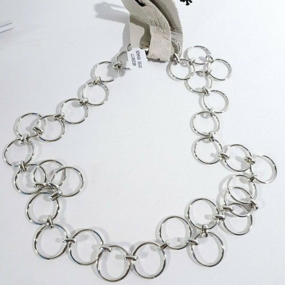 Urban Outfitters Metal Chain Belt Silver One Size NWT 38.50 S/M M/L - Picture 5 of 5